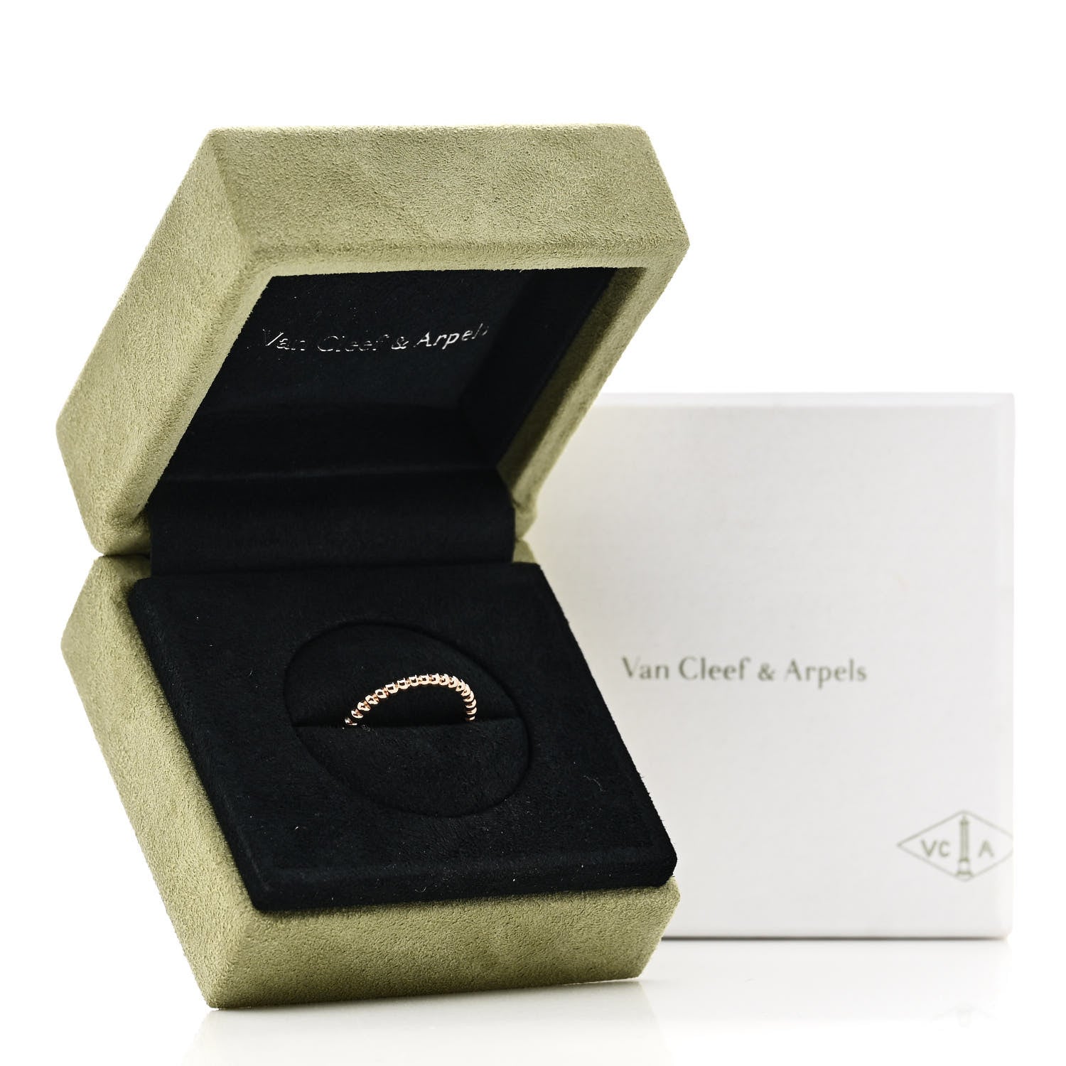 Van Cleef & Arpels 18K Rose Gold Small Perlee Ring 53 6.25 5 of 5
