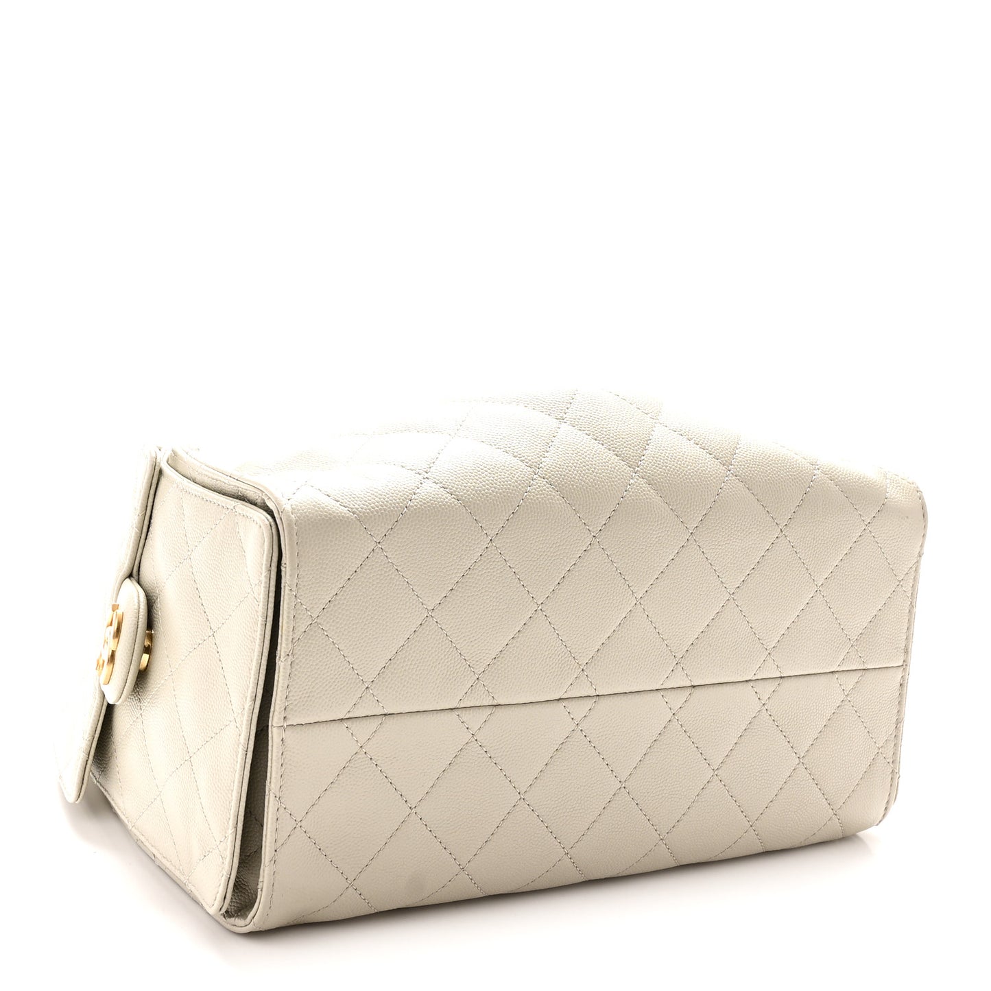 Caviar Quilted Small Chanel 25 Handbag Light Grey