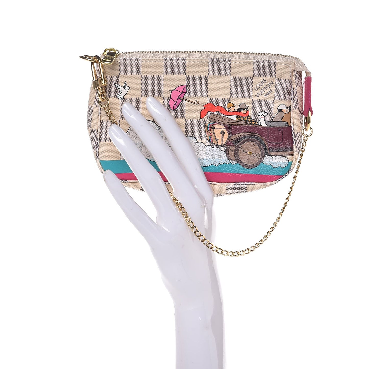 Damier Azur 2015 Christmas Animation Mini Pochette Accessories