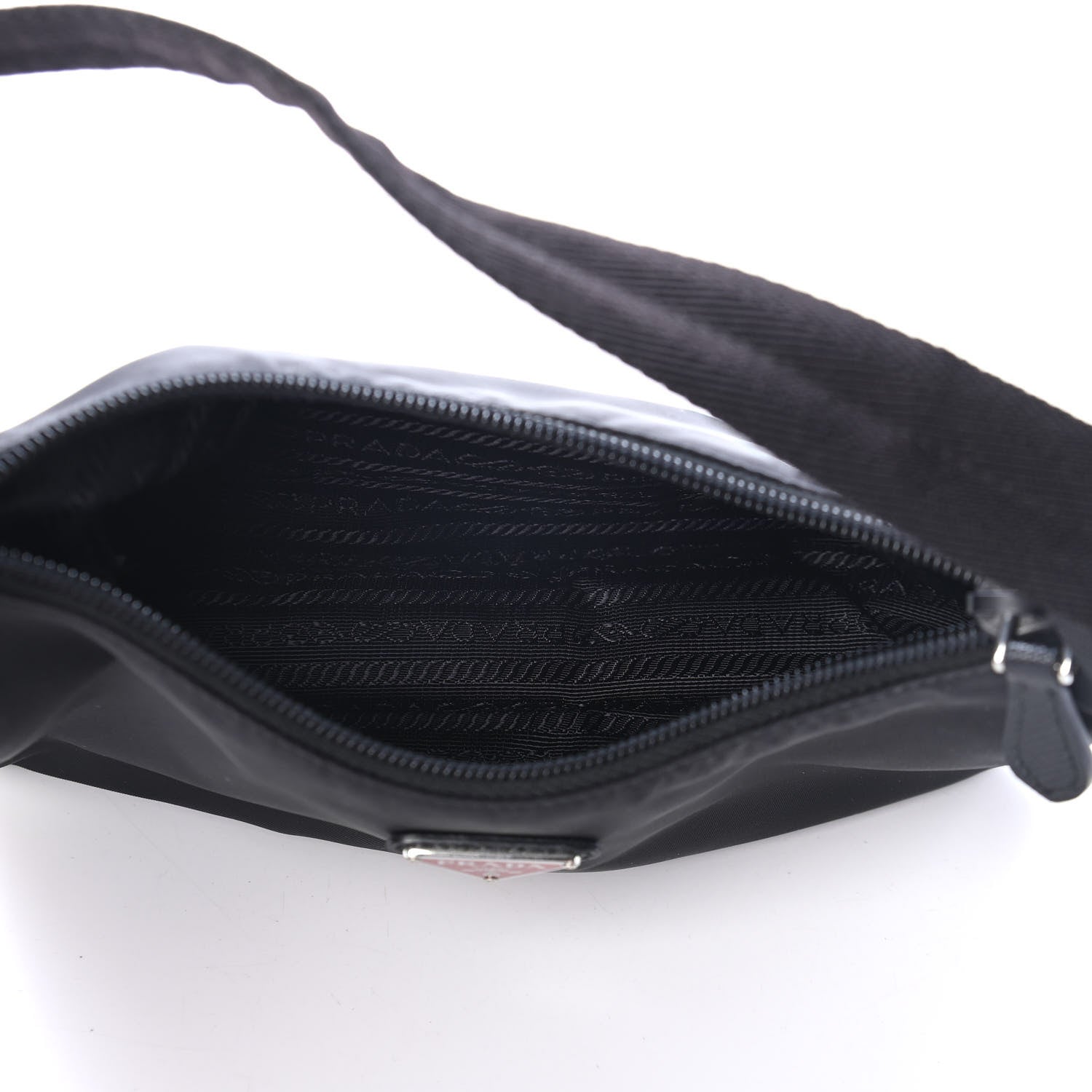 Prada Tessuto Nylon Saffiano Lunar New Year Mini Re-Edition 2000 Bag Black Fuoco 4 of 4