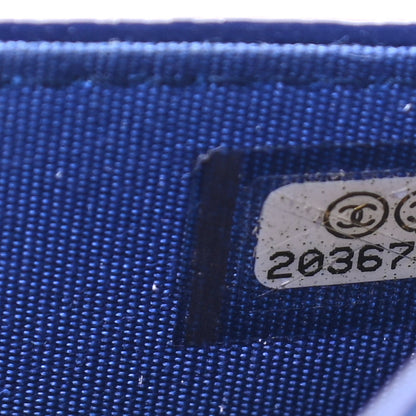 Chanel Patent Caviar Timeless CC Wallet on Chain WOC Blue 8 of 10