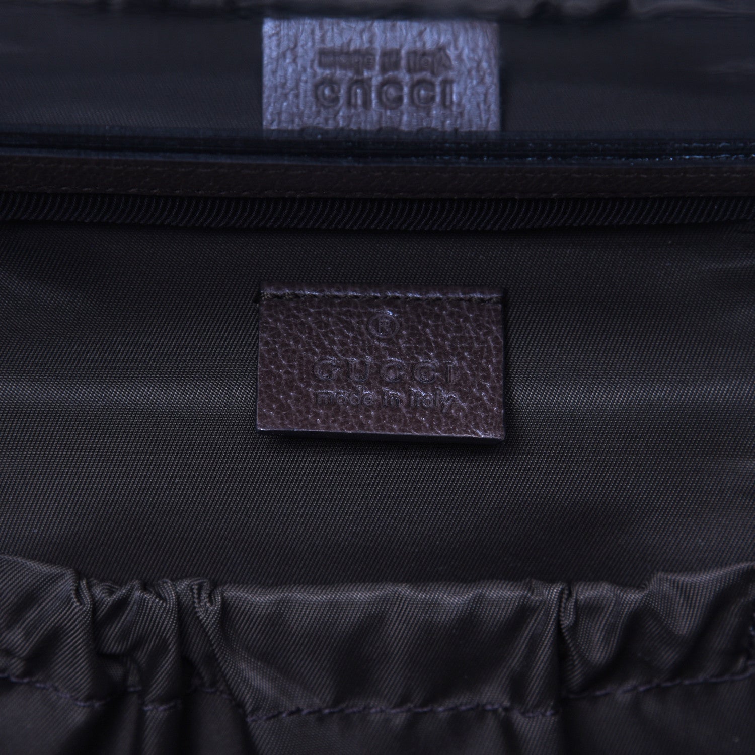 Gucci GG Supreme Monogram Textured Calfskin Web Small Ophidia Vanity Cosmetic Case Beige Ebony New Acero 8 of 14