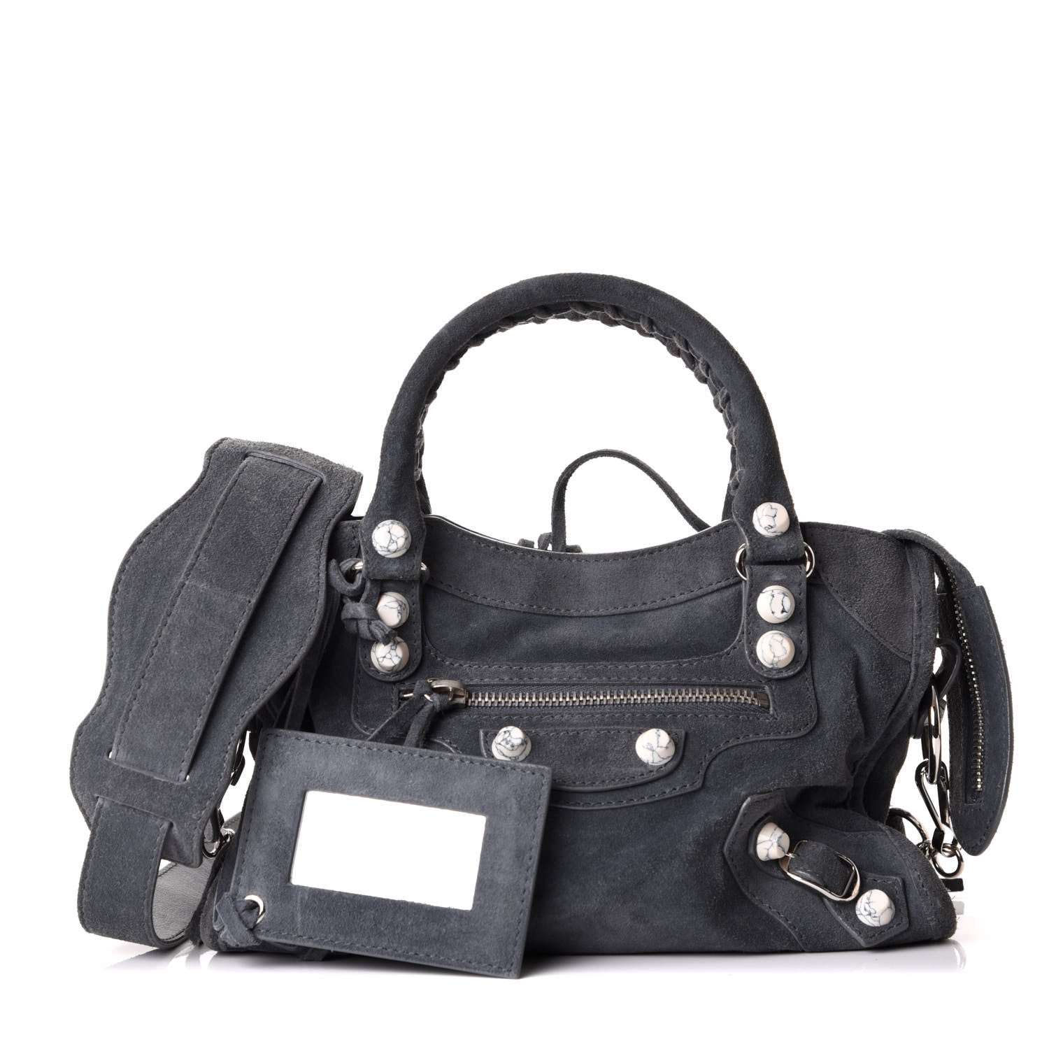 Balenciaga Baby Daim Suede Marble Hardware Mini City Grey 1 of 9