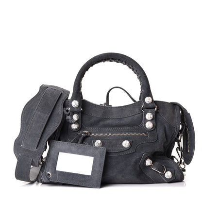 Balenciaga Baby Daim Suede Marble Hardware Mini City Grey 1 of 9
