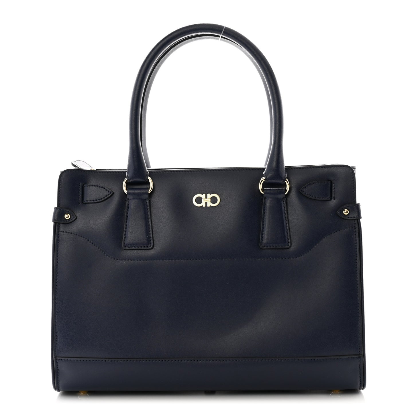 Calfskin Briana Tote Navy