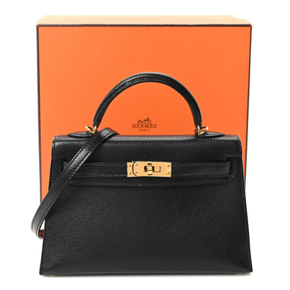 Hermes Chevre Chamkila Mini Kelly Sellier 20 Black 11 of 11