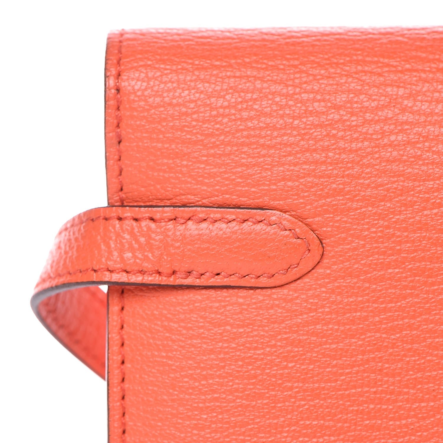 Hermes Chevre Mysore Kelly Longue Wallet Orange Poppy 14 of 24