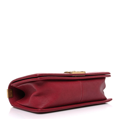 Chanel Caviar Quilted Medium Boy Flap Dark Red 4 of 10
