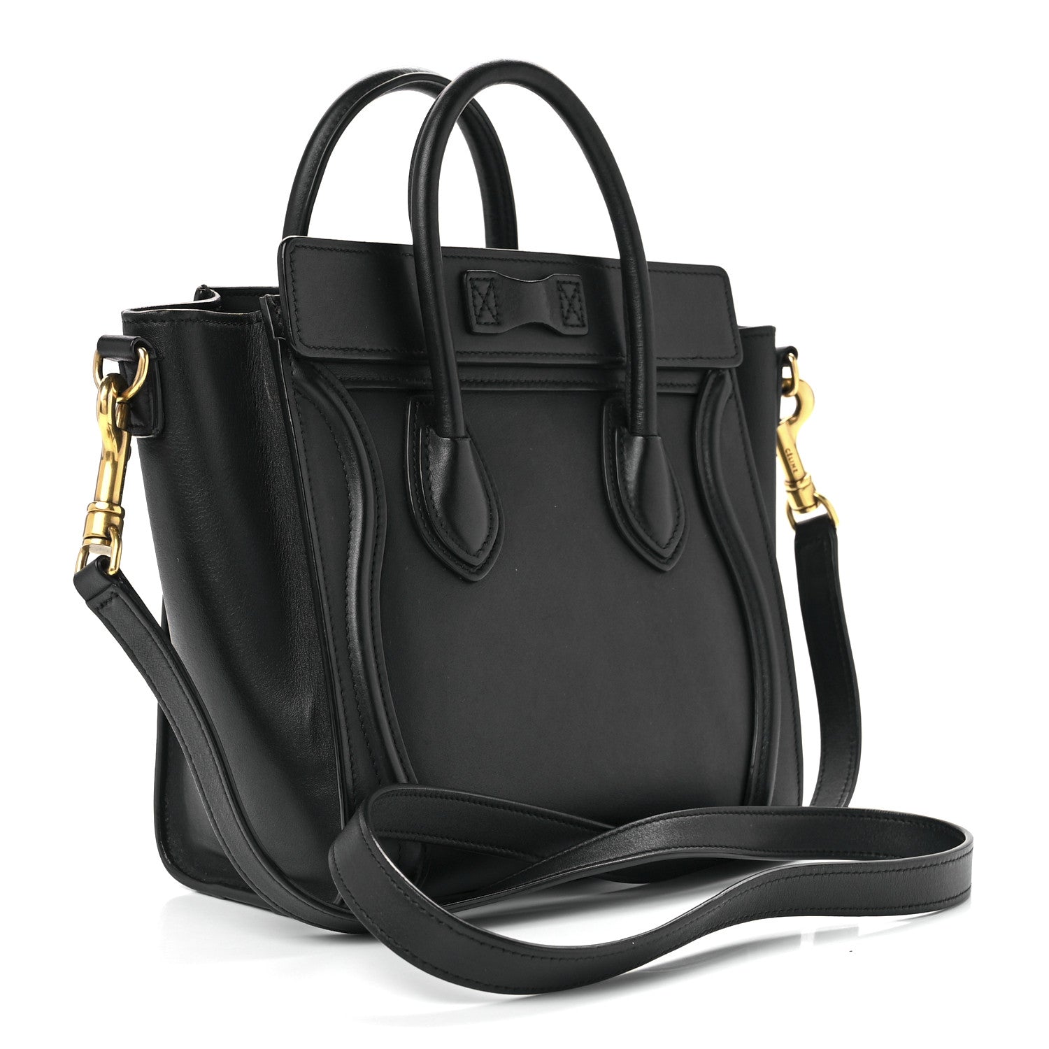Celine Smooth Calfskin Nano Luggage Black 3 of 11
