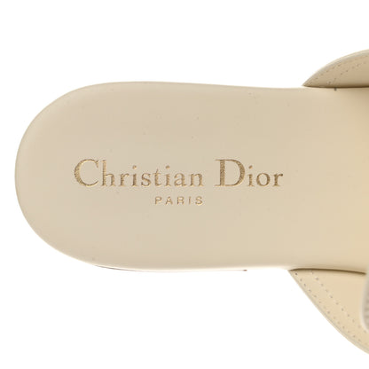 Christian Dior Calfskin 30 Montaigne Thong Sandals 41 White 6 of 9