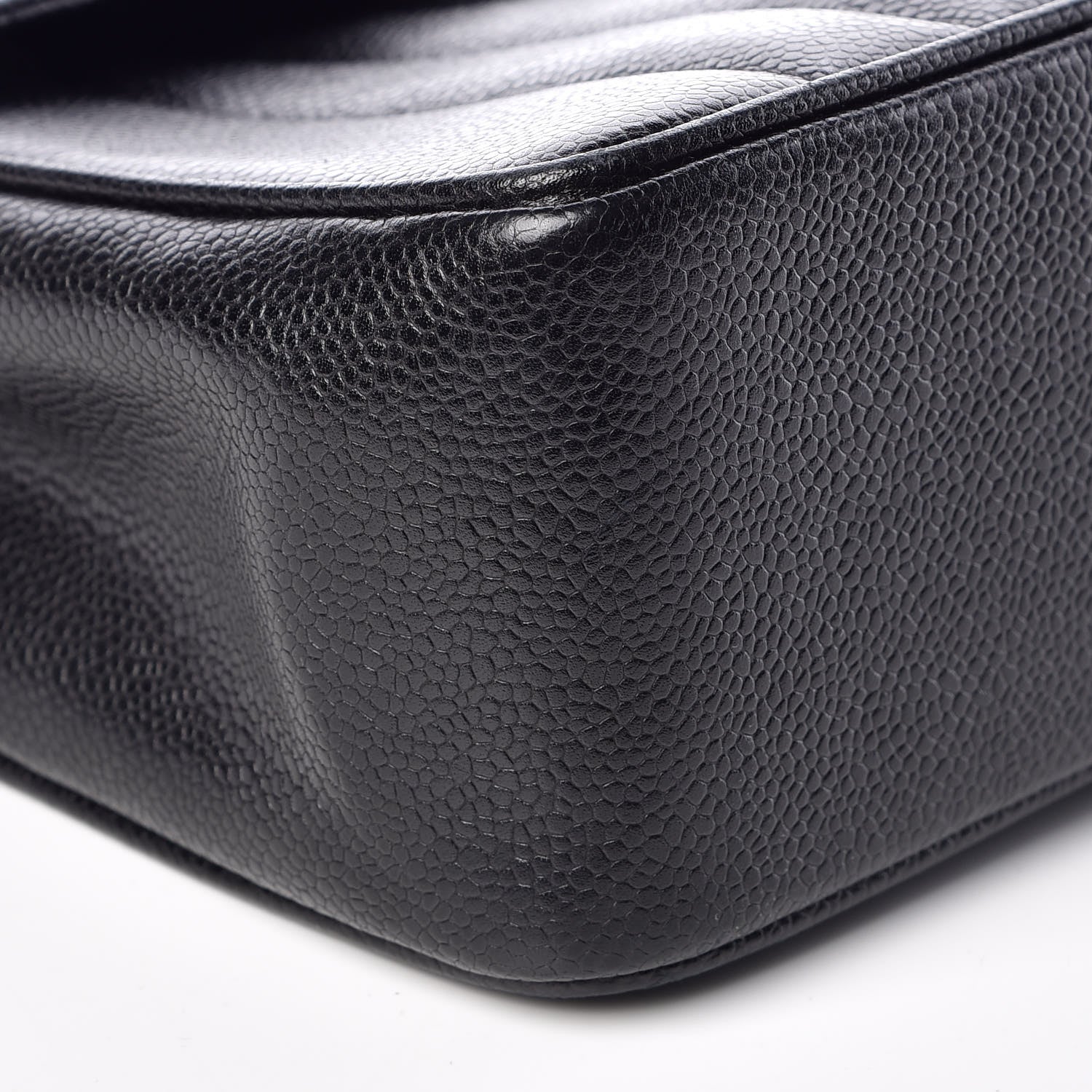 Chanel Caviar Vertical Quilted Jumbo Single Flap Black 9 of 14