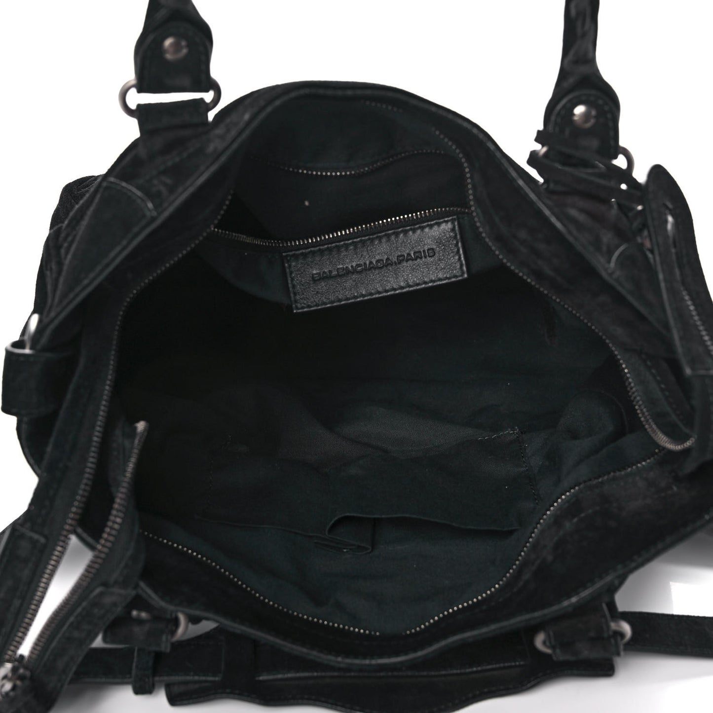 Baby Daim Suede Classic Silver Hardware Velo Black