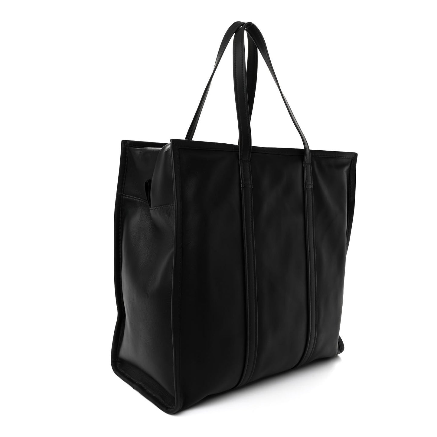 Agneau Medium Bazar Shopper Tote Black