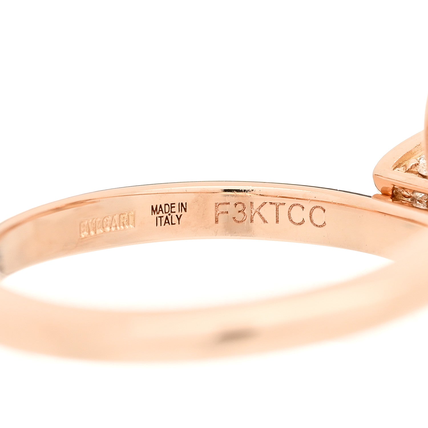 Bulgari 18K Rose Gold Diamond Divas' Dream Ring 54 7 4 of 5