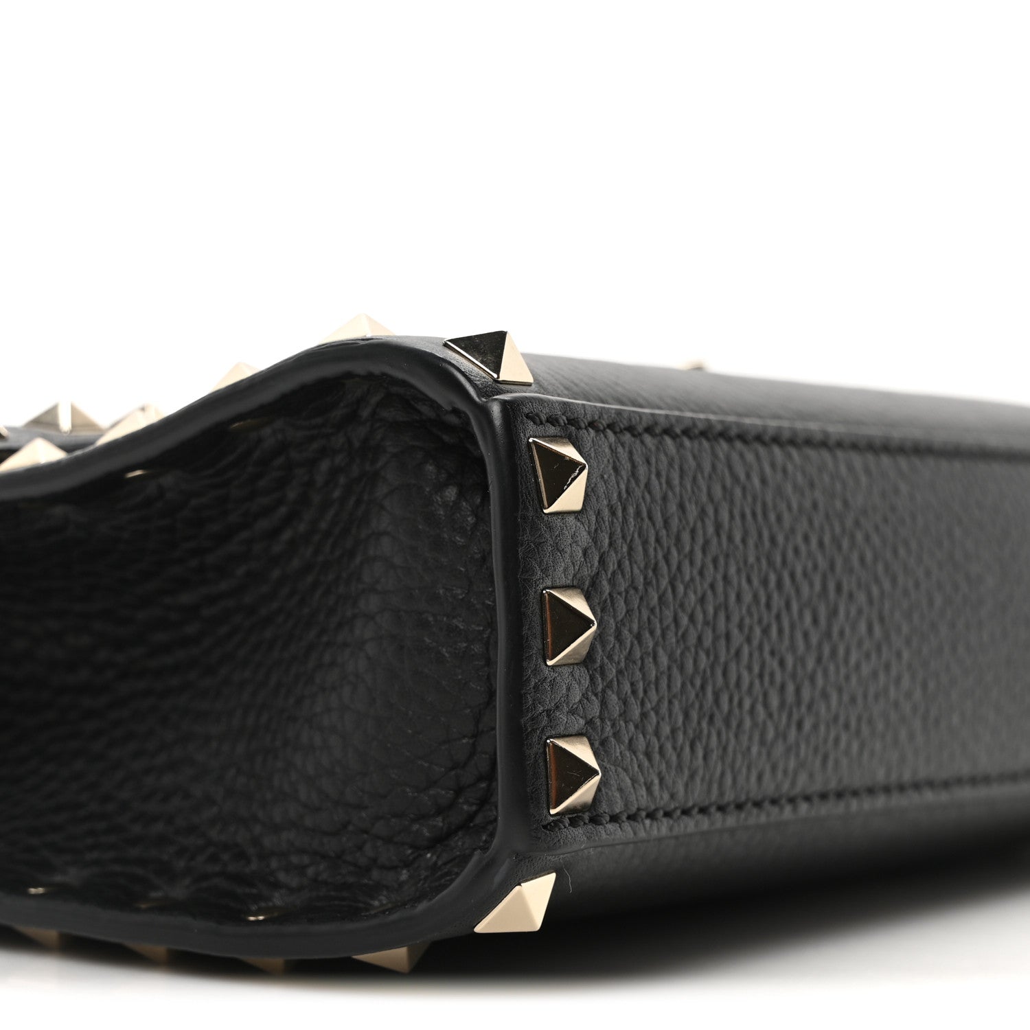 Valentino Garavani Pebbled Calfskin Medium Rockstud Flip Lock Crossbody Bag Black 8 of 9