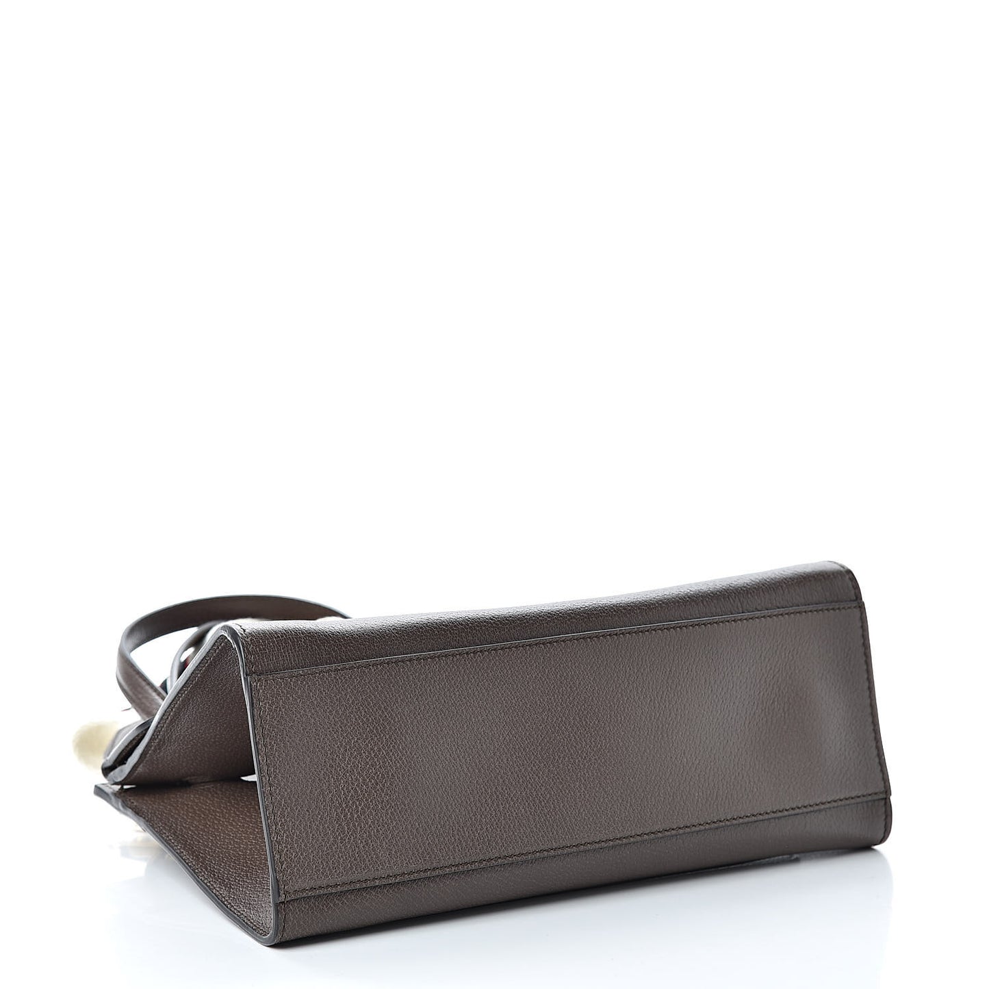 Textured Calfskin Web Crystal Butterfly Stripe Medium Totem Top Handle Bag New Acero