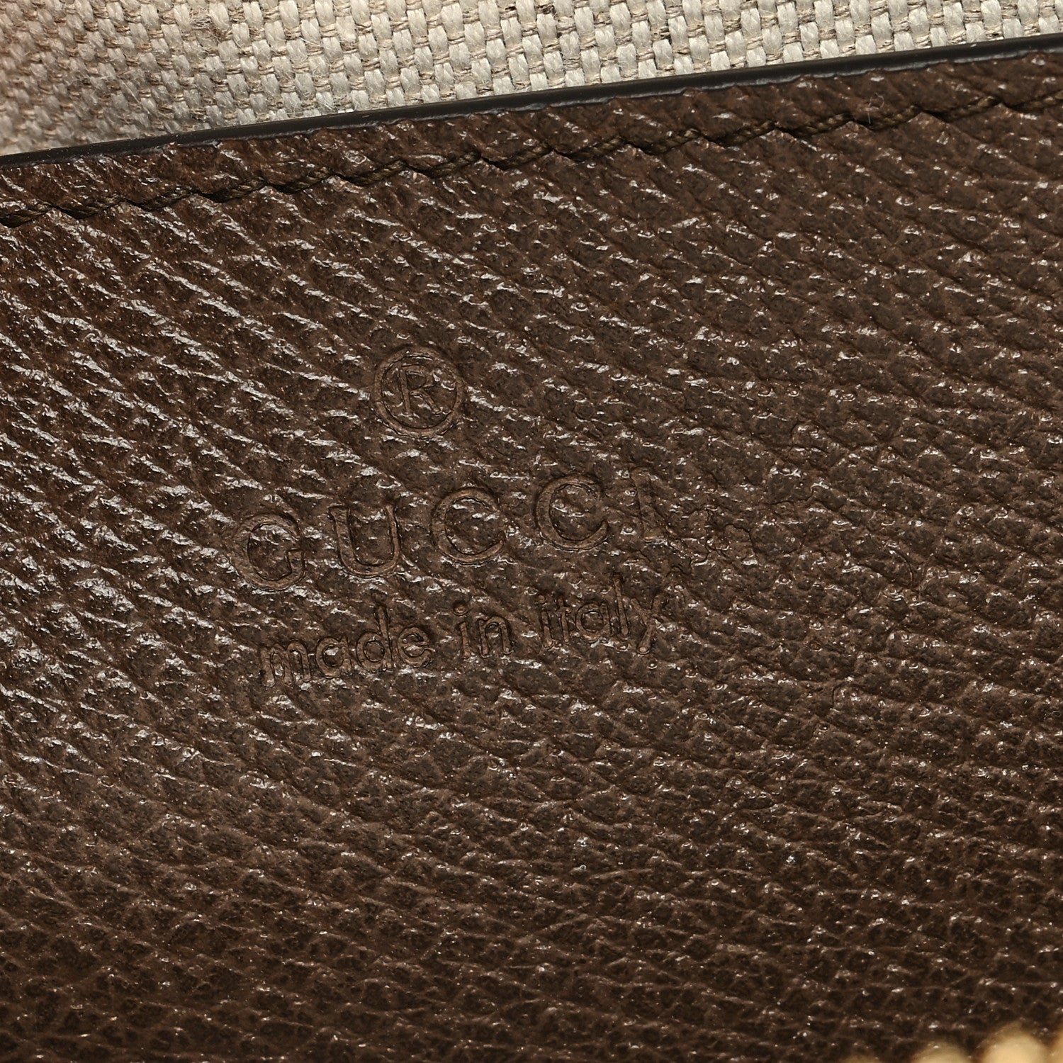 Gucci Monogram Jumbo GG Textured Dollar Calfskin Web Small Ophidia Dome Shoulder Bag Camel Ebony New Acero 6 of 8