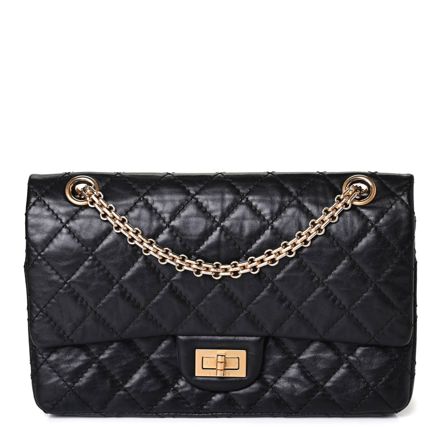 Chanel Aged Calfskin Quilted 2.55 Reissue 225 Flap Black 1 of 4