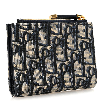 Christian Dior Oblique 30 Montaigne Dahlia Wallet Blue 3 of 8