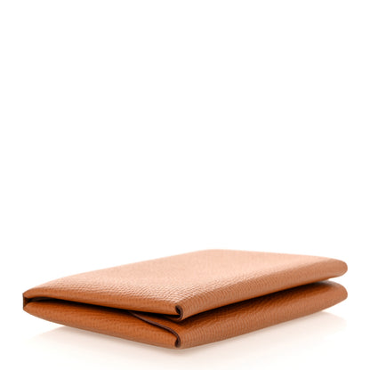 Hermes Epsom Calvi Duo Card Case Gold 4 of 8