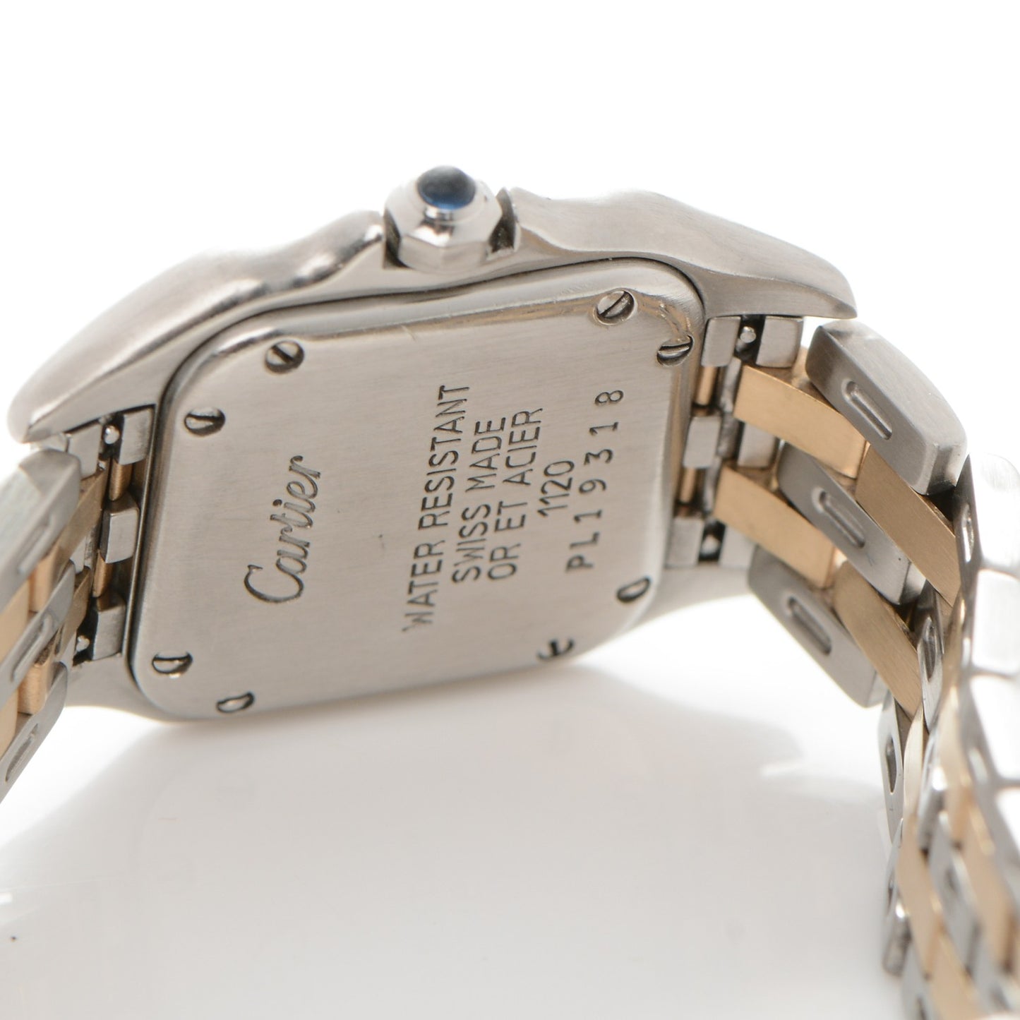 Stainless Steel 18K Yellow Gold 22mm Panthere Quartz Watch