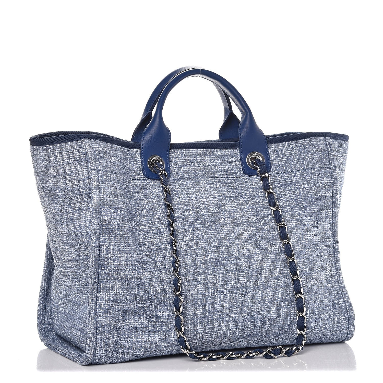 Chanel Canvas Large Deauville Tote Blue 9 of 13