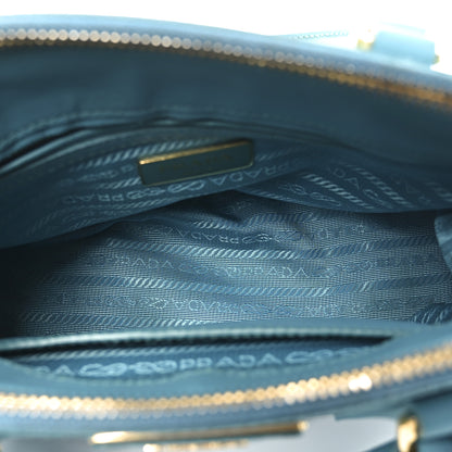 Prada Saffiano Lux Mini Galleria Double Zip Tote Turchese 5 of 9