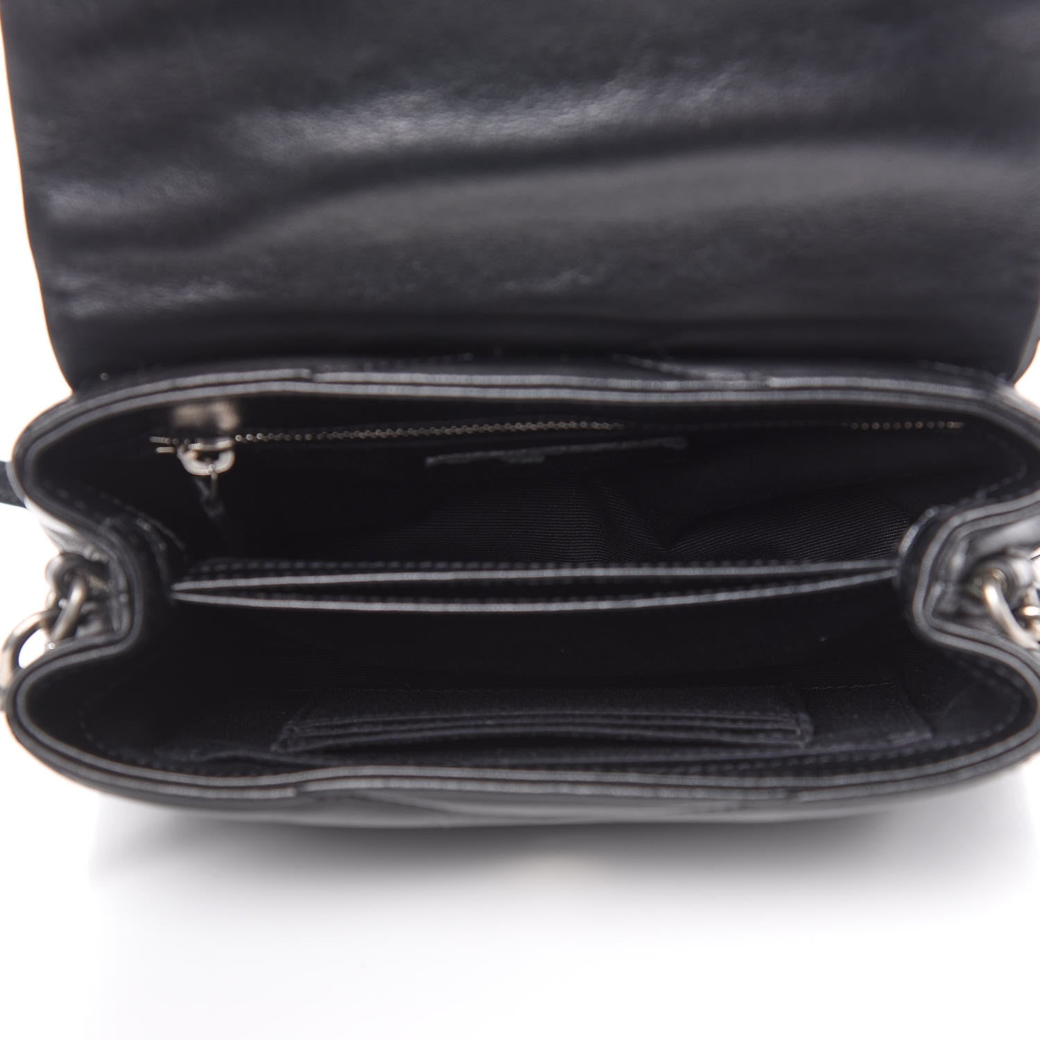 Saint Laurent Calfskin Y Quilted Monogram Toy Loulou Crossbody Bag Black 5 of 9