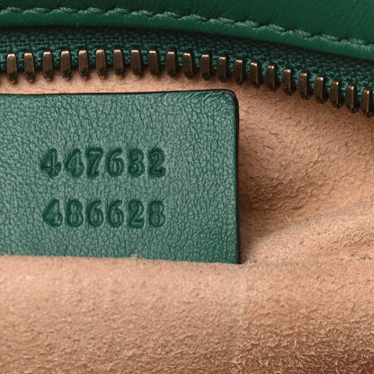 Gucci Calfskin Matelasse Small GG Marmont Chain Shoulder Bag Emerald Green 7 of 9