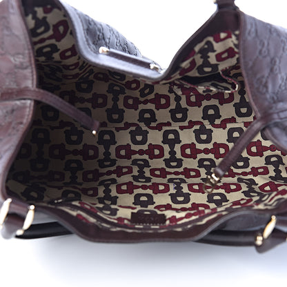 Gucci Guccissima Large D Gold Ring Shoulder Bag Chocolate 5 of 13