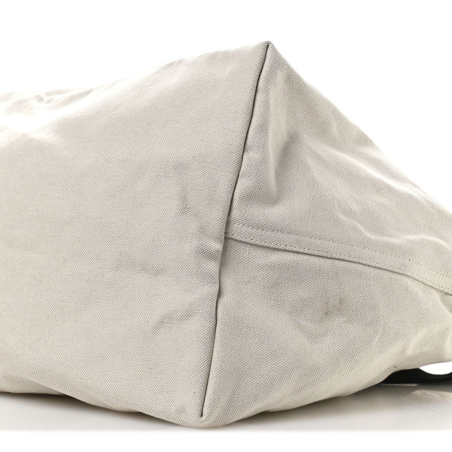 Saint Laurent Linen Calfskin Rive Gauche Maxi Tote Grege et Noir 9 of 9