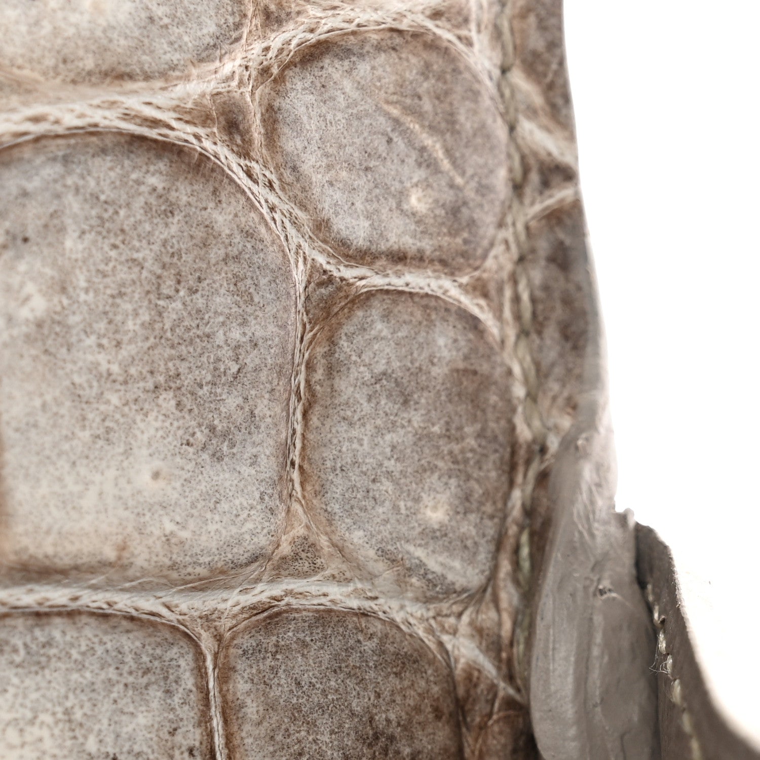 Hermes Matte Niloticus Crocodile 18K White Gold Diamond Himalaya Kelly Retourne 28 White 11 of 19