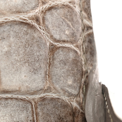 Hermes Matte Niloticus Crocodile 18K White Gold Diamond Himalaya Kelly Retourne 28 White 11 of 19