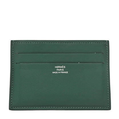 Hermes Swift Citizen Twill Card Case Vert Moyen Bleu Riviera Vert Vertigo 1 of 8
