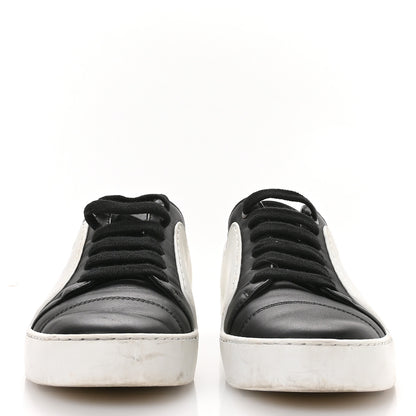 Chanel Calfskin Womens CC Sneakers 36 Black White 3 of 9