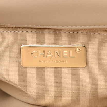Chanel Lambskin Quilted Medium Chanel 19 Flap Light Beige 6 of 11
