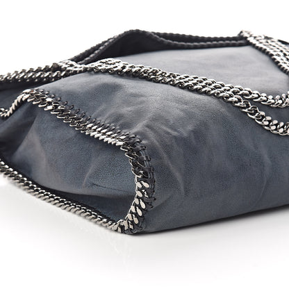 Stella McCartney Shaggy Deer Large Falabella Fold Over Tote Blue 8 of 9