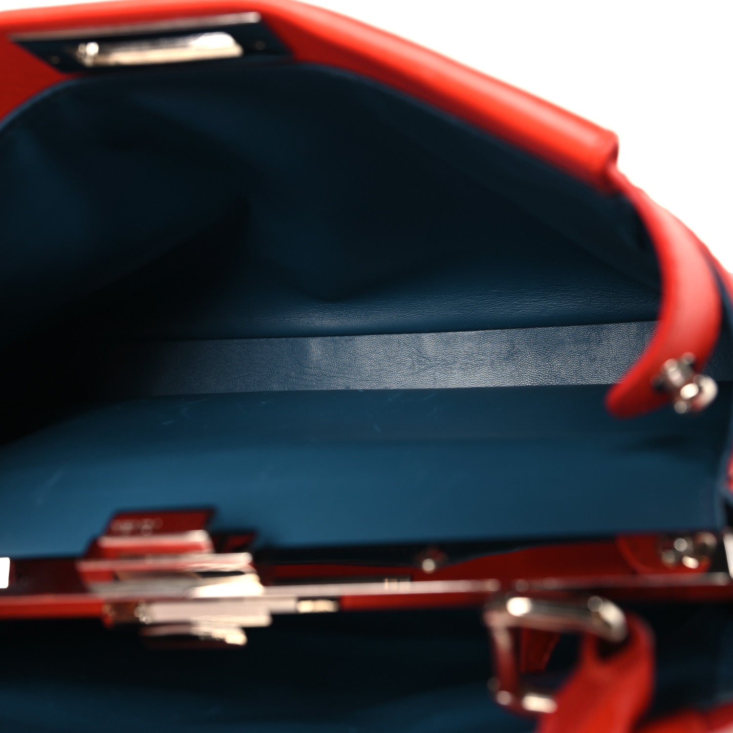 Fendi Vitello Morgan Snakeskin Crocodile Monster Eyes Medium Peekaboo Iconic Satchel Papavero Multicolor 6 of 16