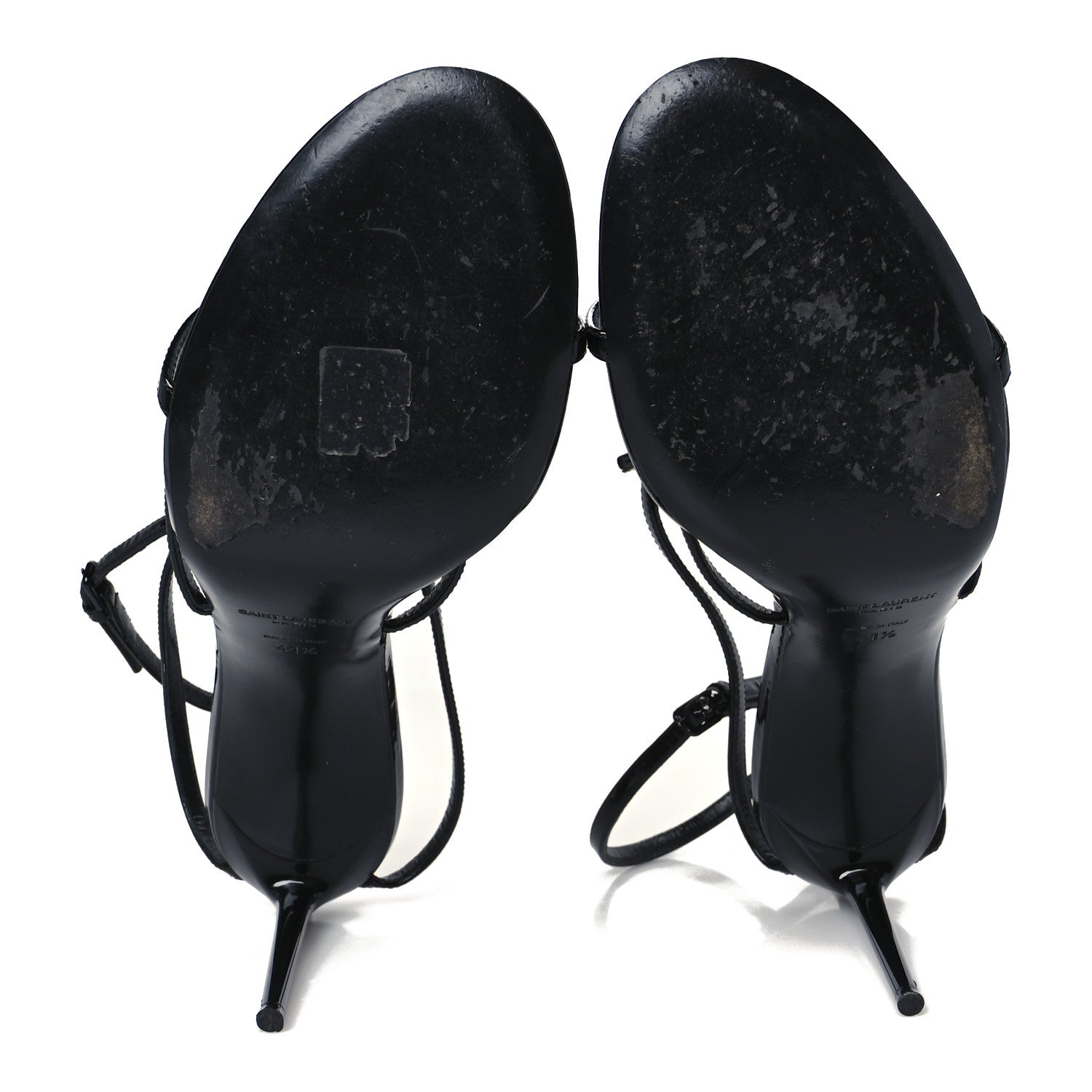 Saint Laurent Patent Cassandra 95 Sandals 41.5 Black 6 of 10