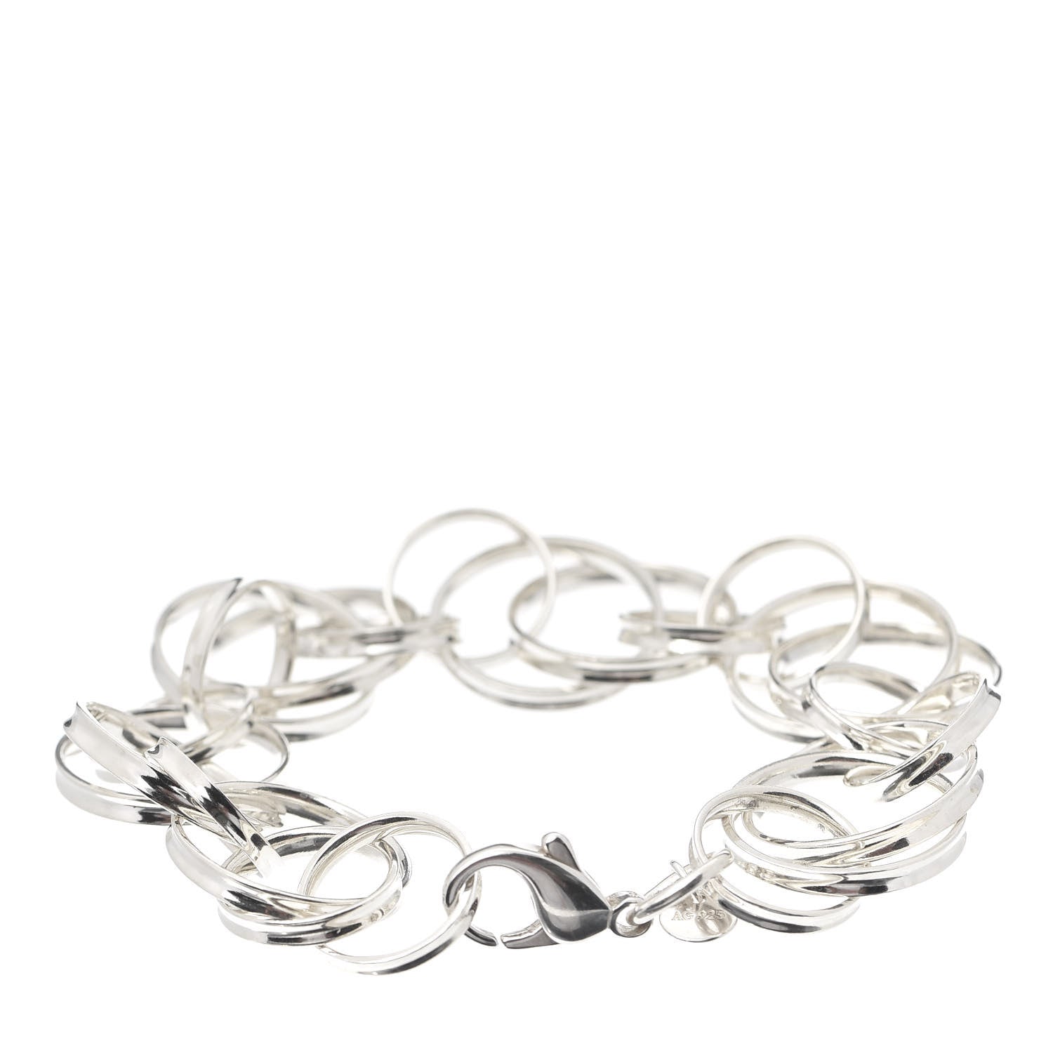 Tiffany Sterling Silver 1837 Interlocking Circles Bracelet 3 of 7