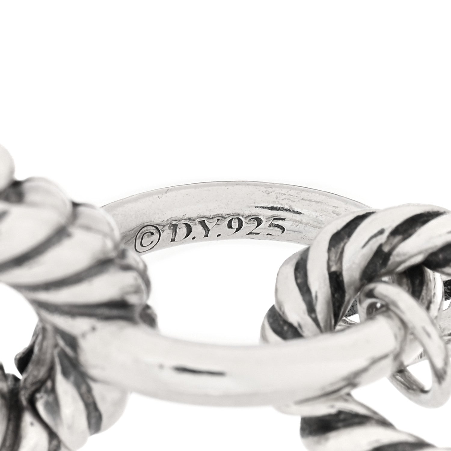 David Yurman Sterling Silver 10mm Medium Oval Link Bracelet 3 of 3