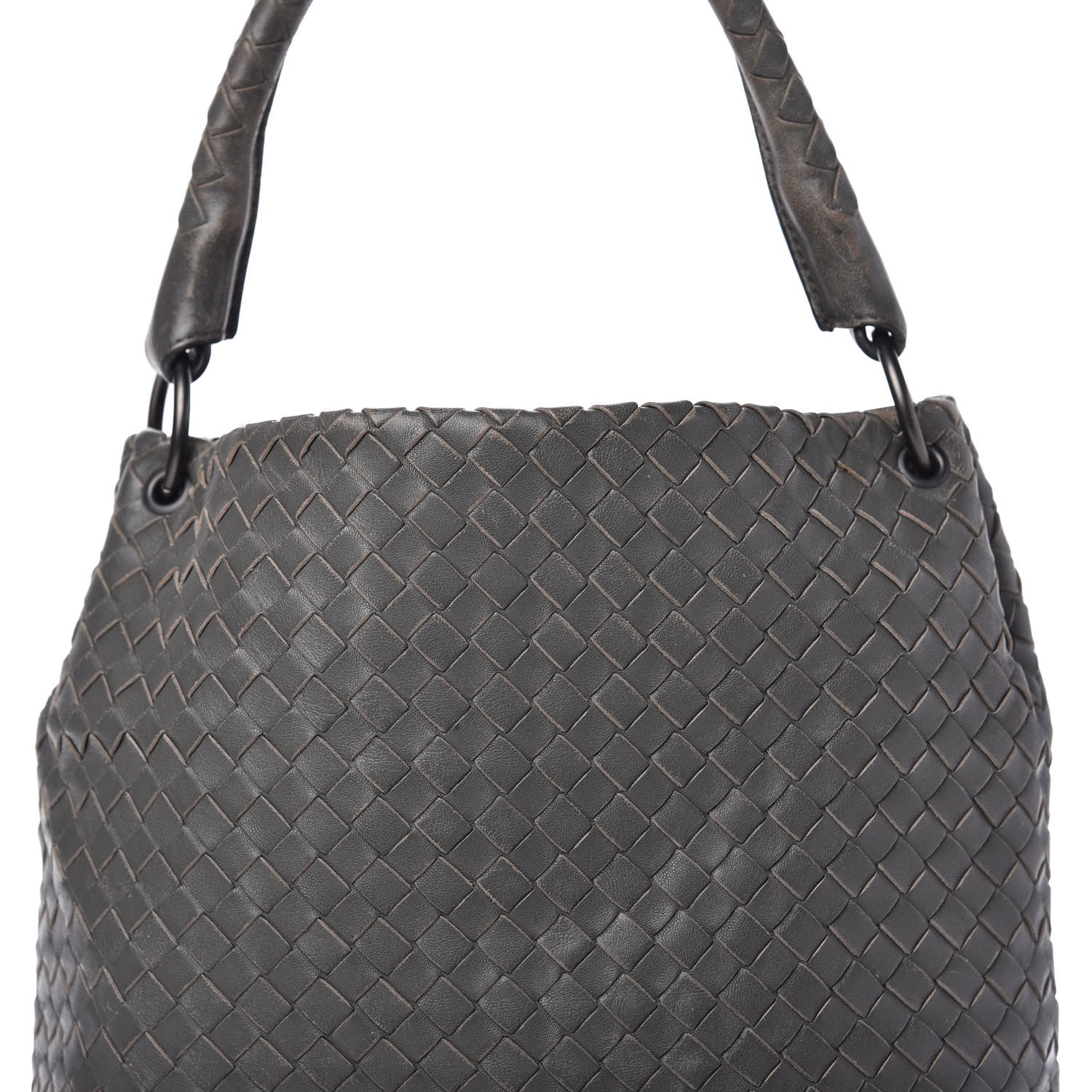 Bottega Veneta Nappa Intrecciato Bucket Bag Gray 10 of 10