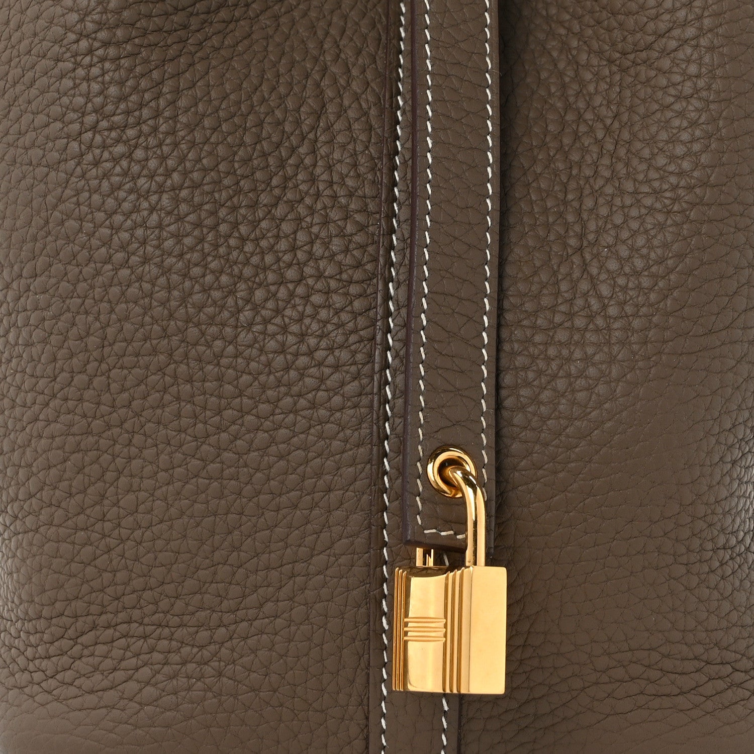 Hermes Taurillon Clemence Picotin Lock 18 PM Etoupe 7 of 12