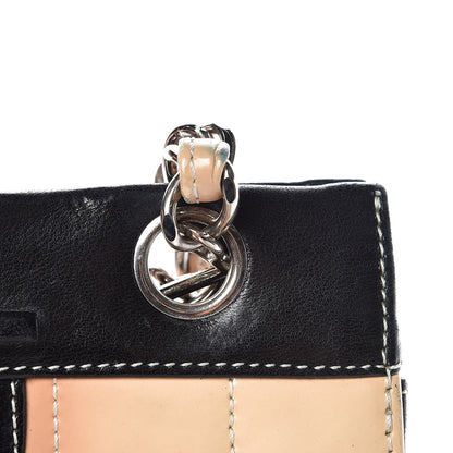 Chanel Patent Chocolate Bar Quilted Tote Beige Black 11 of 17
