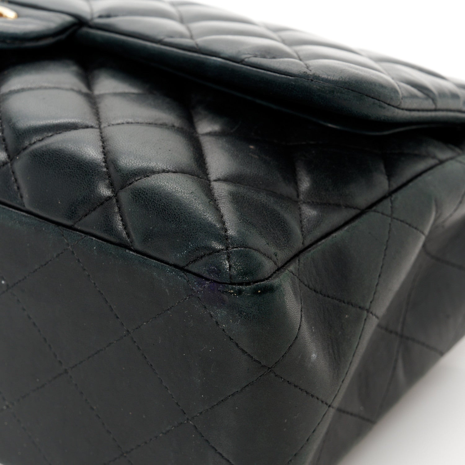 Chanel Lambskin Quilted Jumbo Double Flap Black 14 of 17