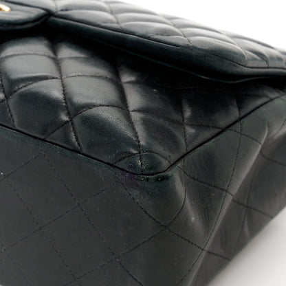 Chanel Lambskin Quilted Jumbo Double Flap Black 14 of 15