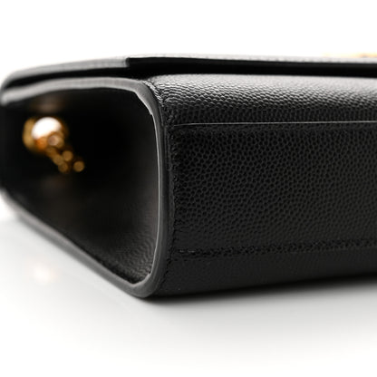 Saint Laurent Grain De Poudre Medium Classic Monogram Kate Satchel Black 9 of 10