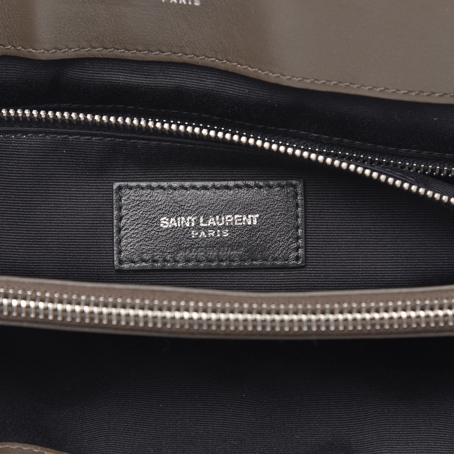 Calfskin Y Quilted Monogram Large Loulou Chain Satchel Kaki Fonce