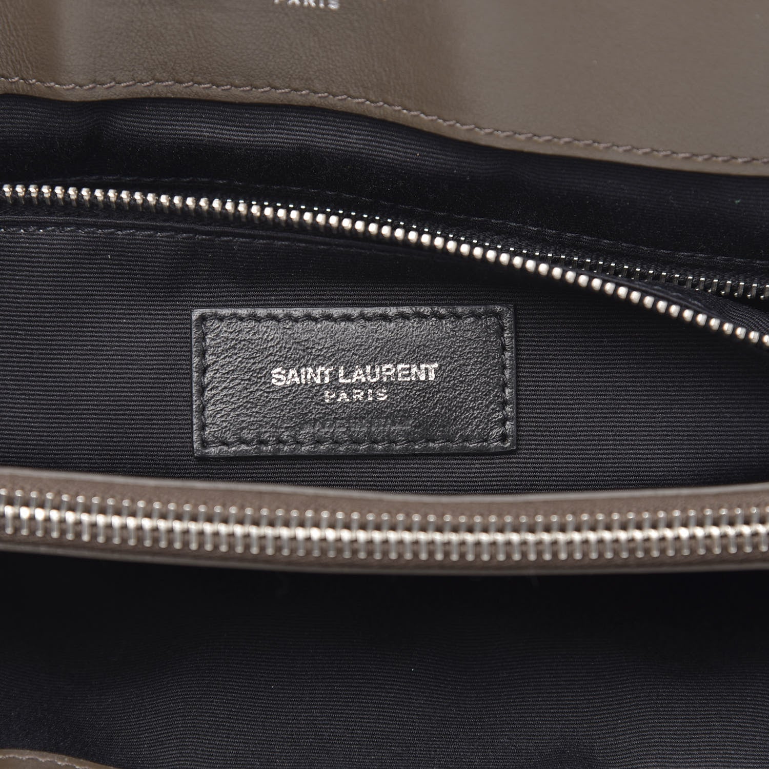 Saint Laurent Calfskin Y Quilted Monogram Large Loulou Chain Satchel Kaki Fonce 7 of 14