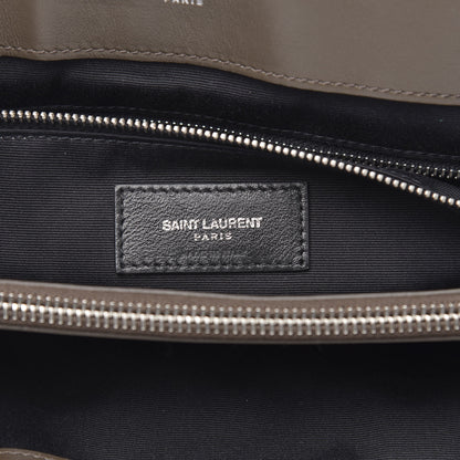Saint Laurent Calfskin Y Quilted Monogram Large Loulou Chain Satchel Kaki Fonce 7 of 14